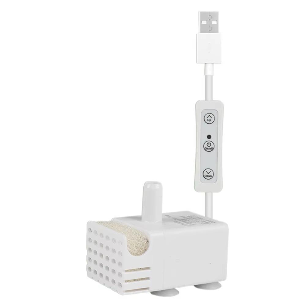 3W Small Circulating Filtration Pump USB Charging Pet Water Dispenser Pump  for Fish Tank