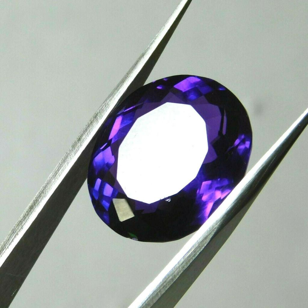 Natural Purple Amethyst Loose Gemstone 10.25 Ct Brilliant Oval Shape for Jewelry Making and Crafts