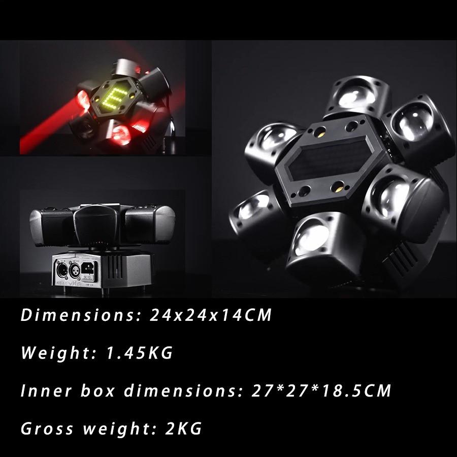 New Mini Six-Arm Disco Party DJ Laser KTV Atmosphere Light Remote Control Colorful Stage Effect Light