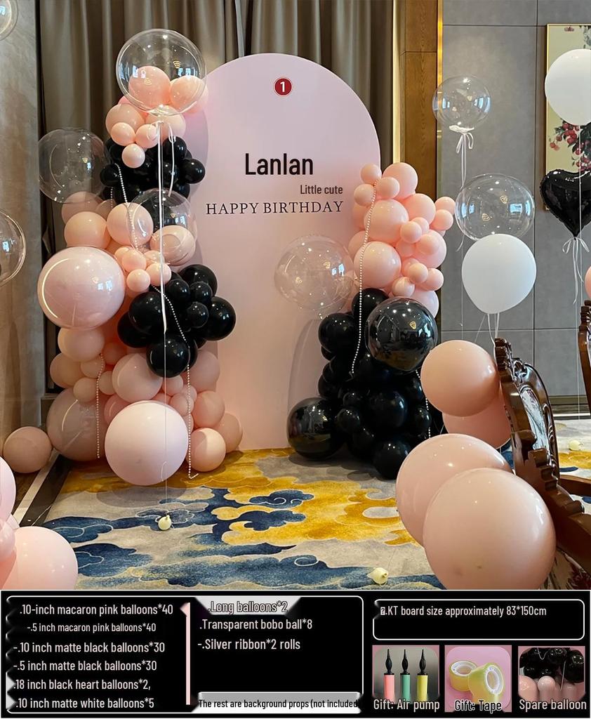 18th Birthday Party Decoration Set: Balloon Background Wall for Boys or Girls