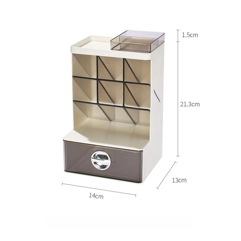 Desk Organizer Oblique Pen Holder Storage Box Office Desktop Light Luxury Plastic Multi-Function Pen Holder Student Stationery