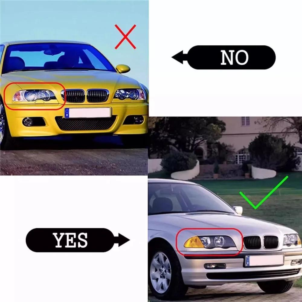 1Pcs/1 Pair Car Headlight Cover For BMW E46 4 Door 3-Series 1998-2001 Lampshade Bright Shell Head Lamp Lens Covers