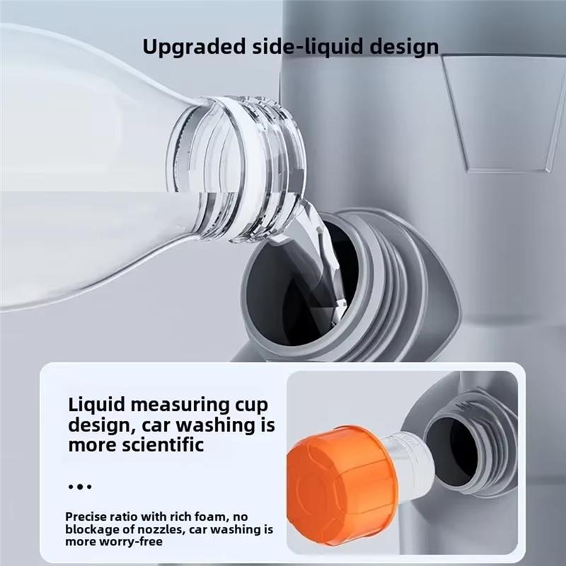 Car Wash Sprayer Cannon Motorized For Cars Wash Car Accessories Wash Sprayer White