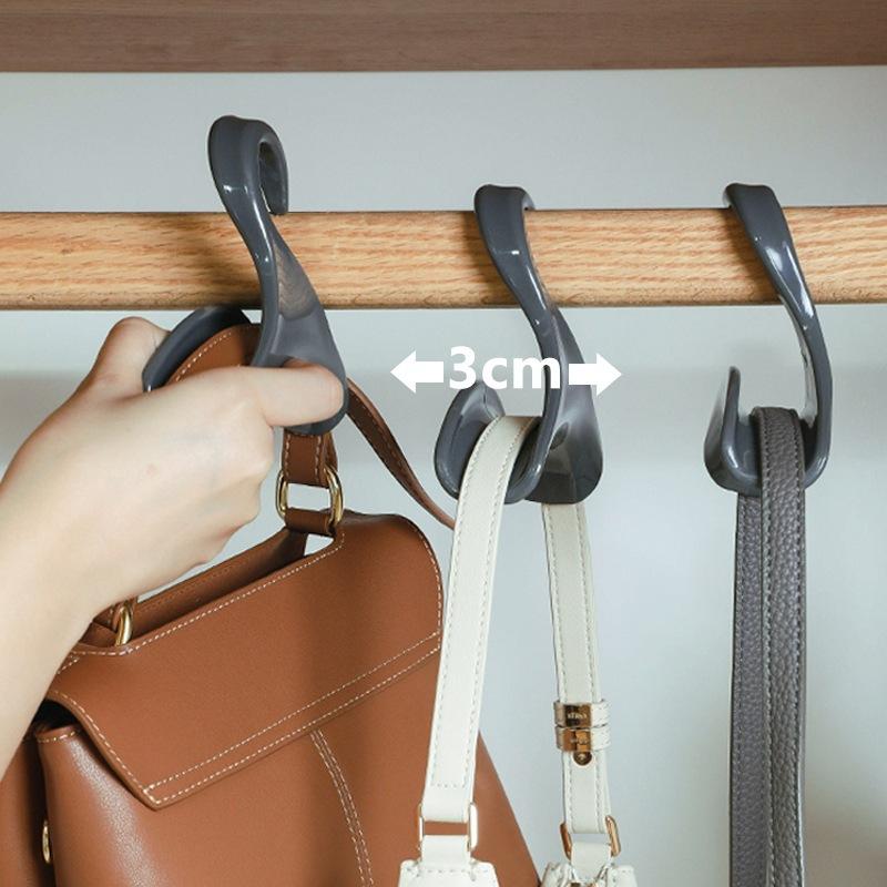 10Pcs Arched PP Hooks Wardrobe Organizer Handbag Scarf Hat Storage Hanger