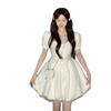French niche design feeling waist sweet princess style dress schoolgirl summer white Lolita tutu