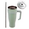 STALOWY KUBEK TERMICZNY TERMOS 1200ml Z RĄCZKĄ I SŁOMKĄ ORION 112282 MIĘTOWY