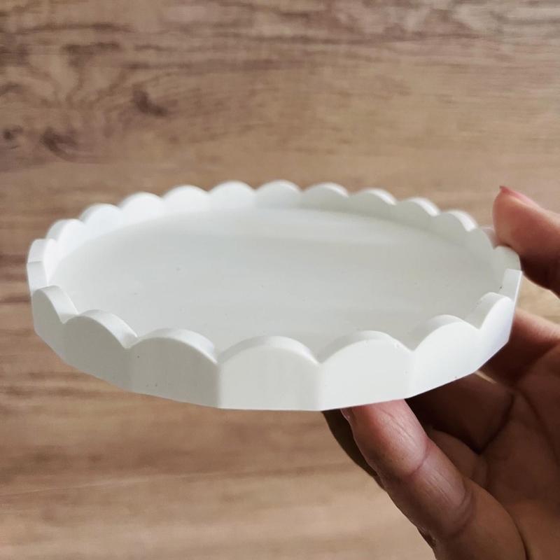 2 Stück Hochwertige Silikonformen zum Basteln eleganter runder Spitzentabletts Ideal für Backbegeisterte und Hausfrauen