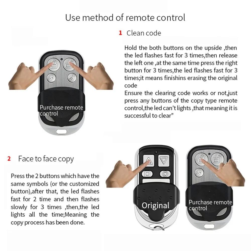 5/10PCS Universal Cloning Duplicator Key Remote Control 433MHZ 433.92MHZ Clone Learning Rolling Code For Gate Garage Door