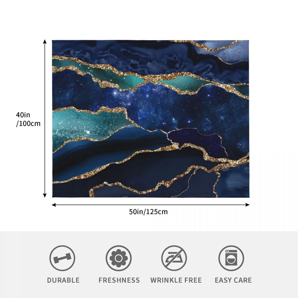 Glamour Milky Way Faux Marble Galaxy I Throw Blanket Flannel Fabric Christmas Decoration Wednesday Tourist Comforter Blankets