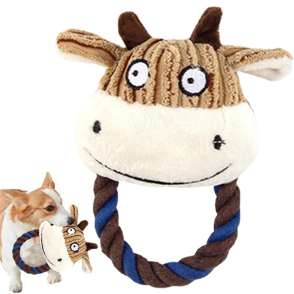 Squeaky Animal Dog Toys Cartoon Dog Squeaky Toys Plush Dog Toy Wear-Resistant Plush Dogs Chew Toy Stuffed Dog Toys For Pet Dogs