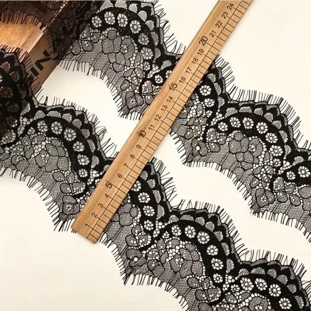 Black White Color Lace Fabric Trim 3 Yards Length Knitted Lace Fabric  For DIY Dress