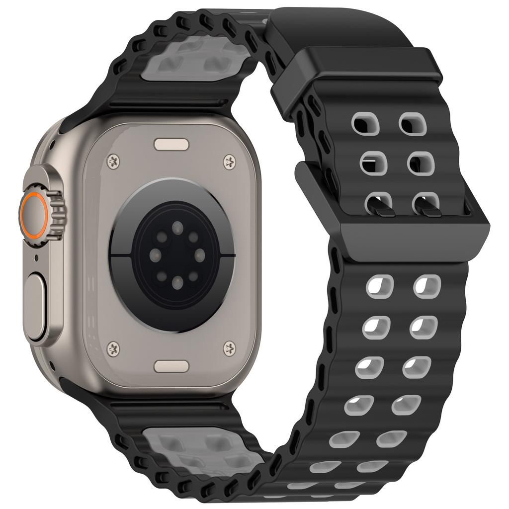 Ocean Silicone+Metal Buckle Strap For Apple Watch Band Ultra 3/2 49mm Sport Bracelet iWatch 11 10 9 8 7 6 SE 46mm 45mm 44mm Belt