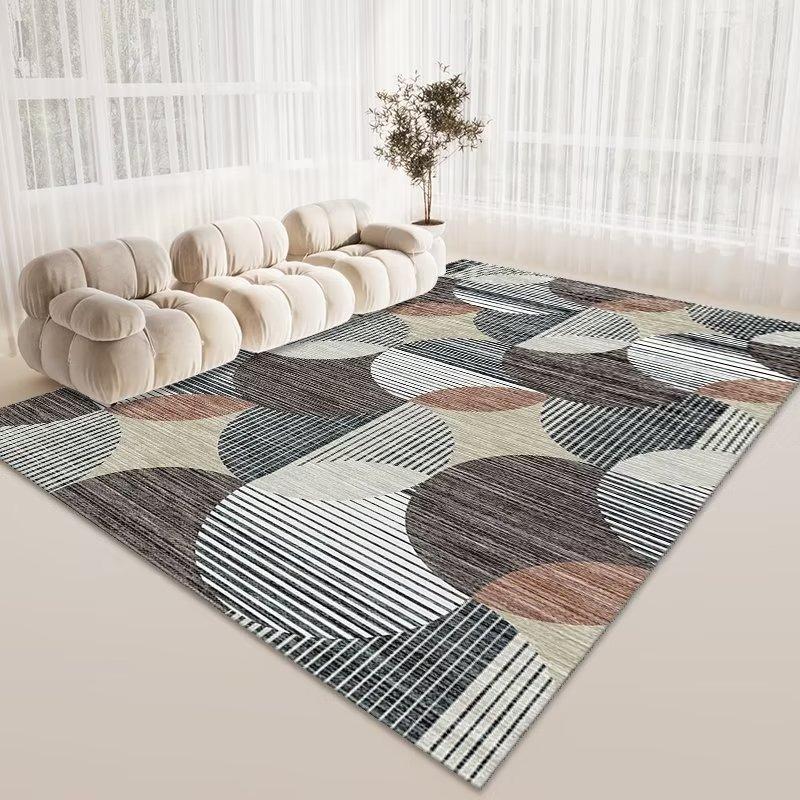 Modern Geometric Art Living Room Carpet Distinctive Abstract Pattern Indoor Rug Fashionable Floor Mat for Living Room Home Decor