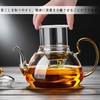 Pokaro Tea Heat-Resistant Glass Teapot, 1350ml, Handmade Glass Teapot, Stylish Transparent Teapot, Heat-Safe, Microwave-Safe, Easy To Clean, Large