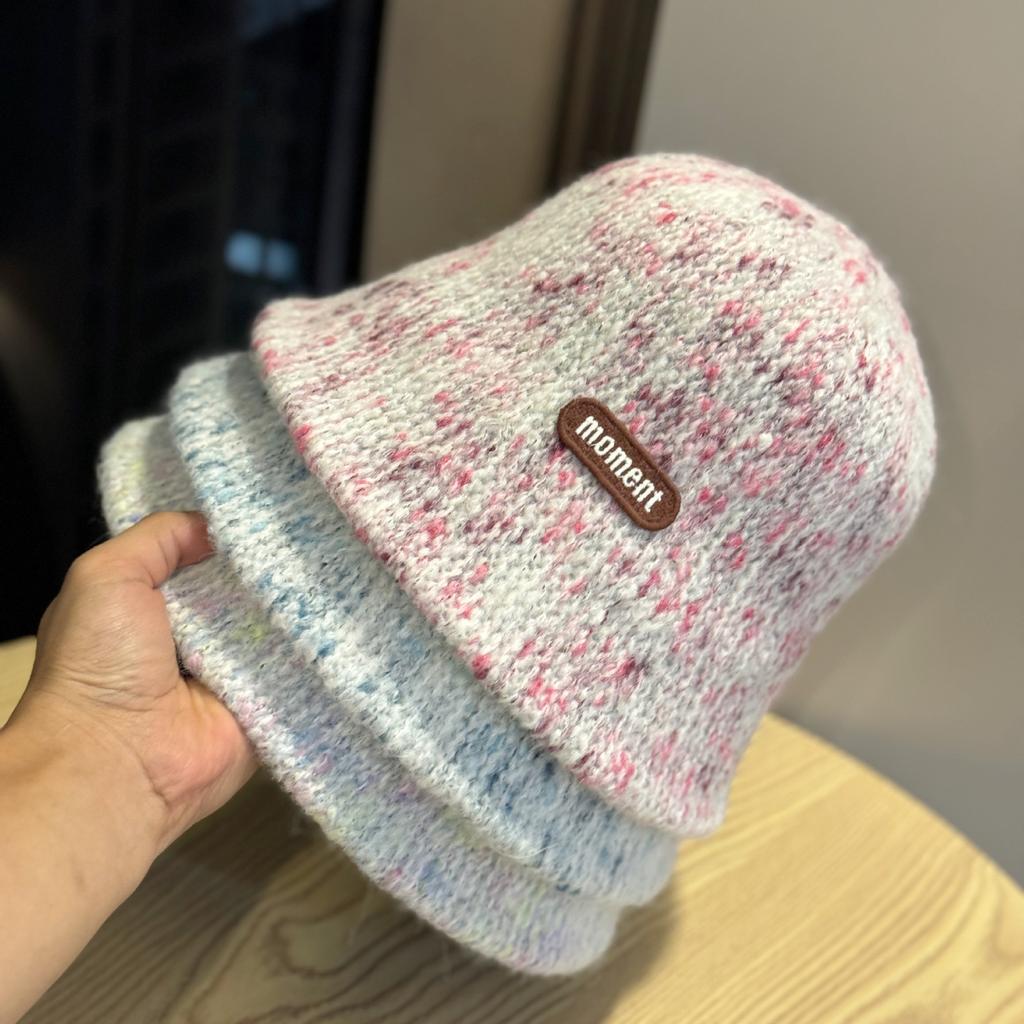 Letter Fisherman Hat Women's Autumn and Winter Versatile Commuting Warm Showing Face Small Bucket Hat Basin Hat