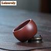 2pc/lot Purple Clay Teacup Aesthetic Tea Bowl Cute Cup Tea-tasting Smelling Cup Chazhan Master Cups Household Teaware Gift 55ml