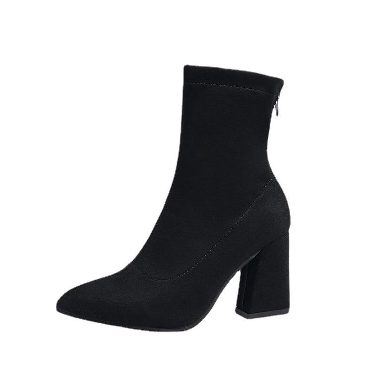 Botines de mujer Zapatos de tacón grueso Puntiagudo Puntiagudo Zapato de  damas Cremallera de mujer Super Alto comprar a buen precio — entrega  gratuita, reseñas reales con fotos — Joom