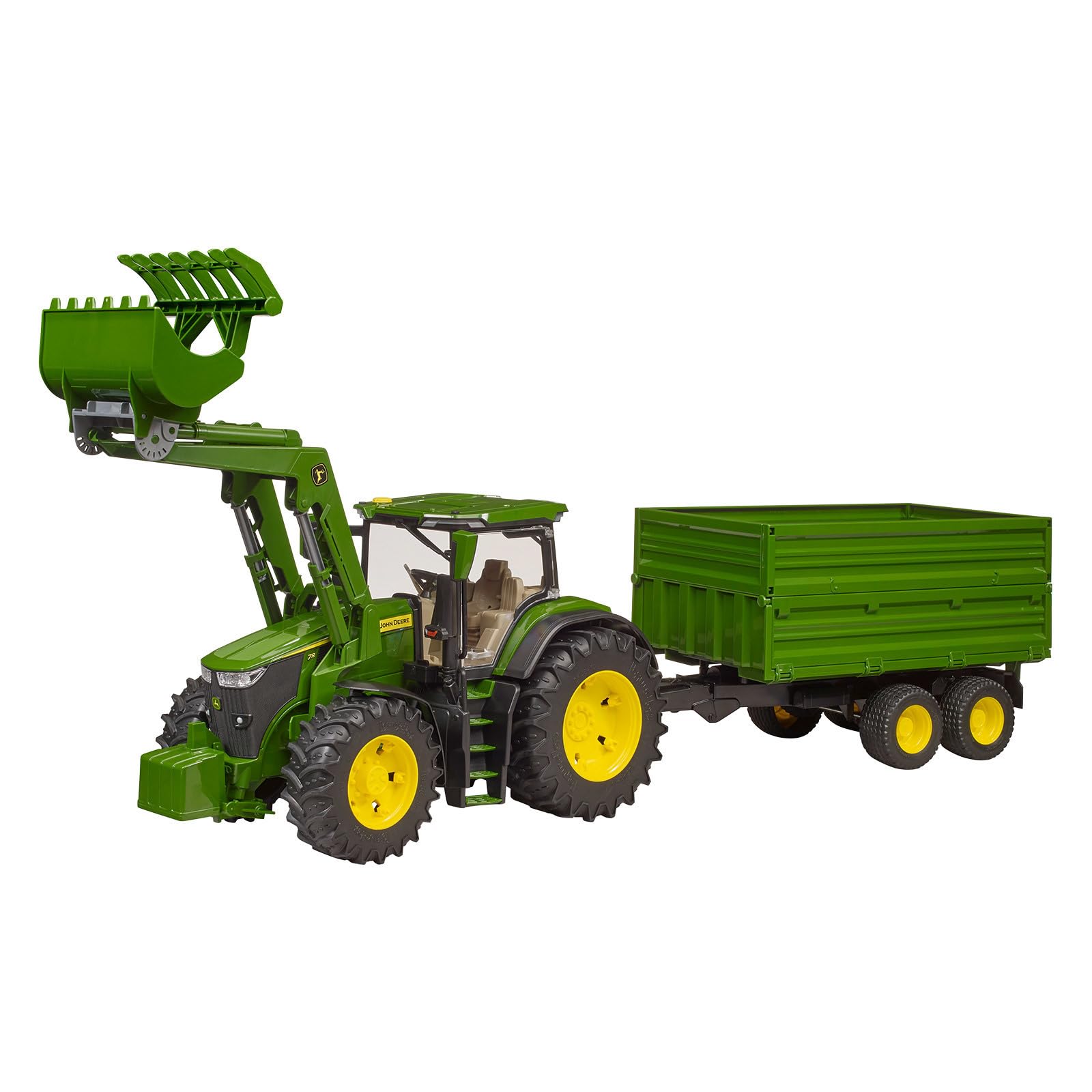 

bruder JD 7R 350 front loader and tipping trailer BR03155
