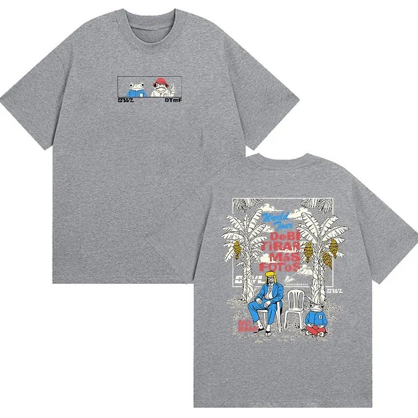Unisex Vintage Oversized Cotton TShirts Rapper Bad Bunny Debi Tirar Mas Fotos World Tour 2026 Fans Gift T Shirt Streetwear Y2K
