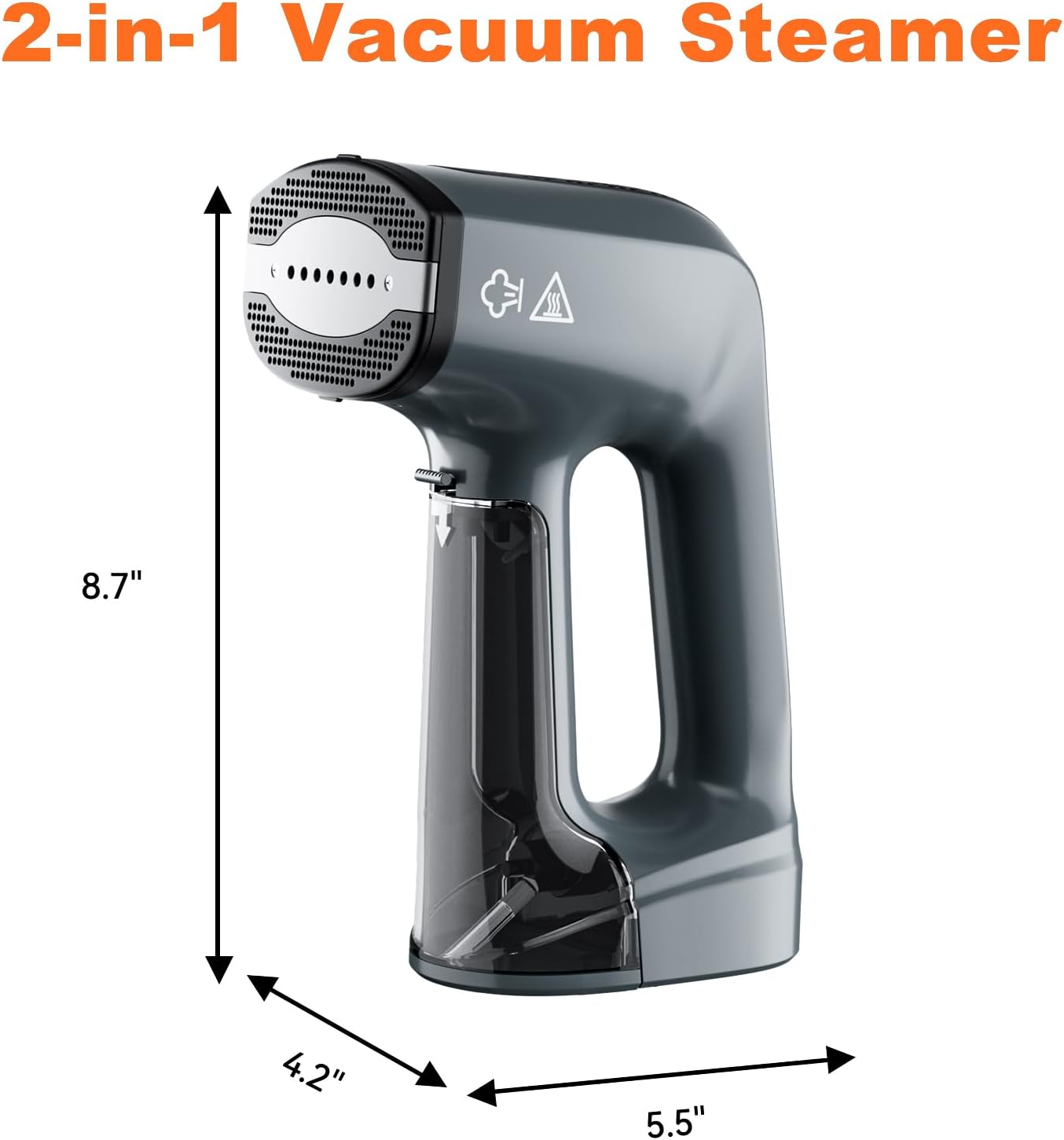 

Ручной отпариватель для одежды, 2500 Па сильное всасывание, Портативный дорожный отпариватель и утюг двойного режима (110-120В) United States