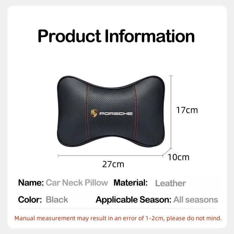 Car Seat Neck Pillow Headrest Rest Cushion Protection Shoulder Pad For Porsche Cayenne Panamera Macan 911 718 918 Taycan Boxster