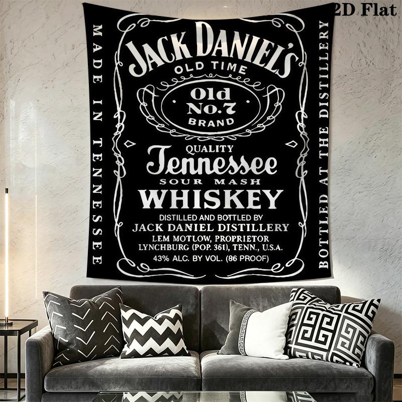 Jack Daniel'S Old No Brand Tennessee Sour Mash Whiskey Jack Daniel Distillery Lynchburg Tenn Usa Tapestry Background Cloth Wallmounted