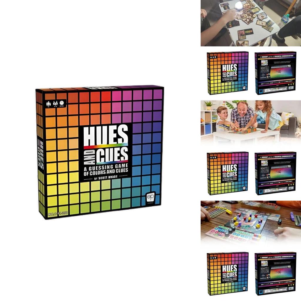 Hues And Cues A Guessing Game Of Colors Clues Puzzle Toy With Plastic Components For Family And Party Activities