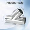 1BUC Conector Furtun Aerisire cu 3 Căi Unghi 45 Grade Formă Y pentru Ventilator Extraction Uscător Furtun Ventilație Metalic Instrument Divizor Tub Ventilație Baie