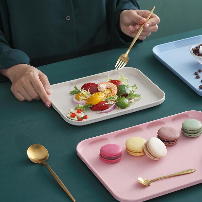 Tea Tray Living Room Cup Tea Cup Tray Household Rectangular Water Cup Tea Cup Tray Fruit Tray Nordic Plastic