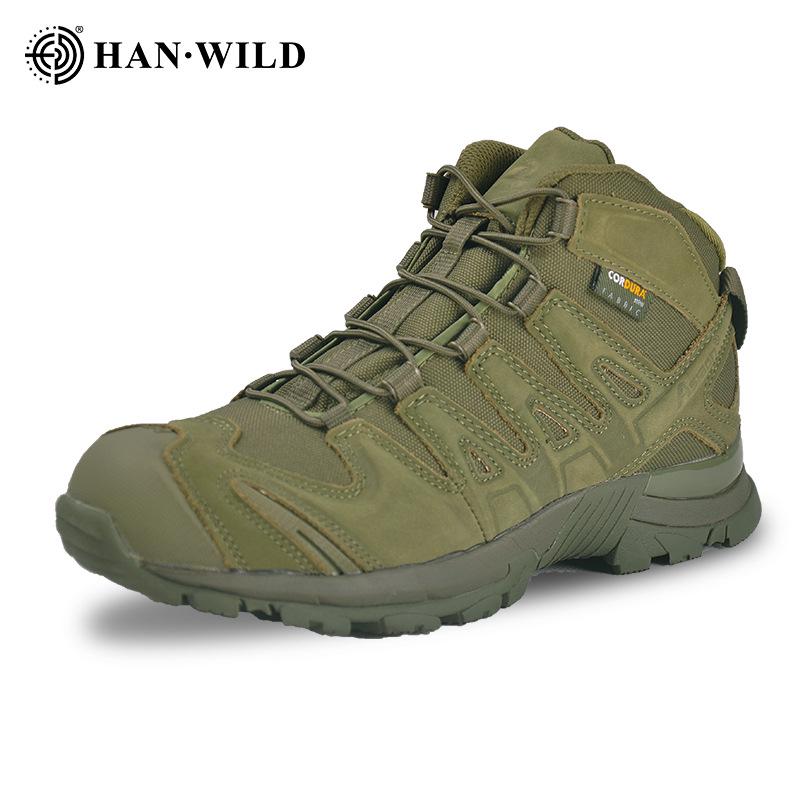 

Hanye Men s Tactical Mid-Top Desert Hiking and Camping Boots 44 зелёный