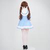 Milky Time Halloween Cosplay Costume for Women, Sister Maid with Eyepatch, Black and Light Blue