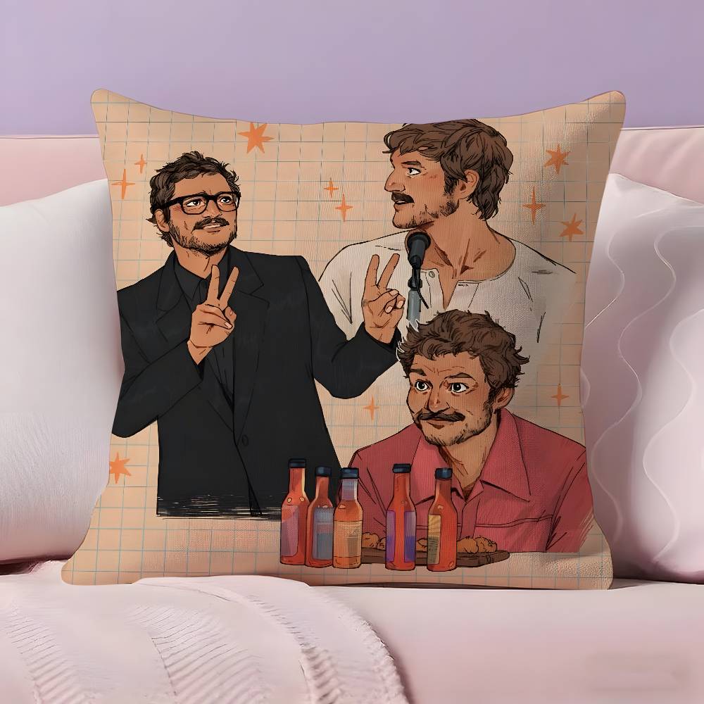 Hot Actor P-Pedro Pascal Pillow Case Ultra Soft Skin Friendly Fabric Cloud Like Comfort & Concealed Zipper