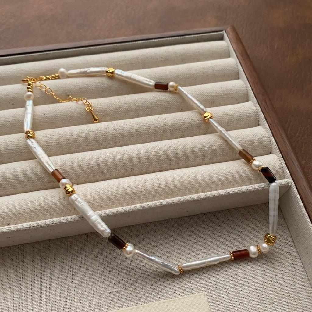 Baroque fashion exquisite necklace light luxury atmosphere noble diamond pearl necklace gorgeous exquisite elegant necklace