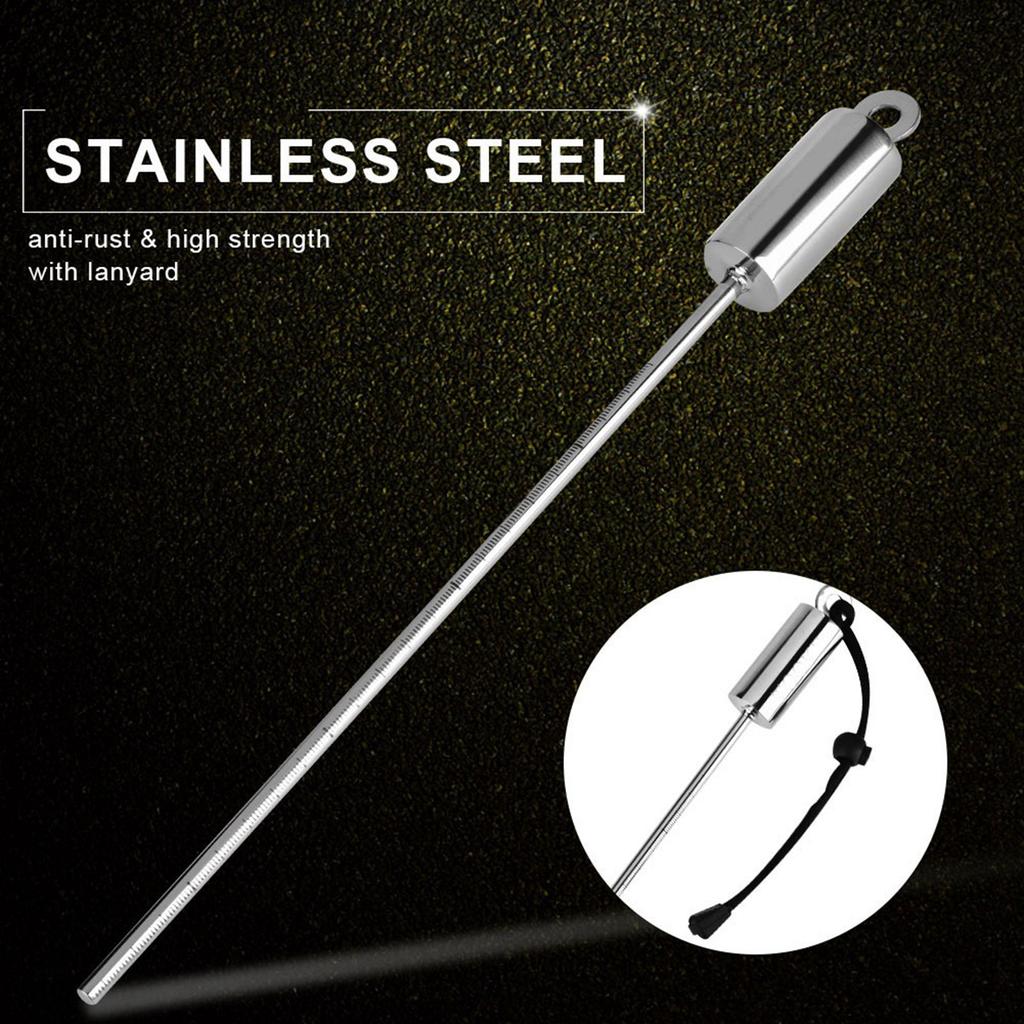 Scuba Diving Point Rod Colorful Stainless Steel Diving Noise Maker with Lanyard