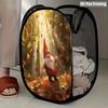 1Pcs Autumn Sunflower Pumpkin Series 3 Pop-Up Laundry Hamper Expandable Mesh Hamper Basket for Room Bedroom Bathroom Organization Contemporary Storage