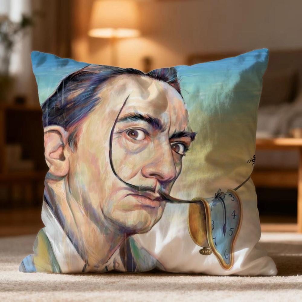 Popular S-Ssalvador dalied Cushion Cover Soft Washable Pillow Case Multi-Scene for Couch Bed Travel Office Use