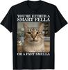 Sei O un Furbetto Intelligente O un Puzzone di Merda Divertente Gatto Meme Maglietta