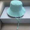 Fashion Fisherman Hats Foldable Bob Bucket Hat with Big Brim Sunscreen with Adjust Chin Rope Caps Beach Fishing Gorras Hat Women