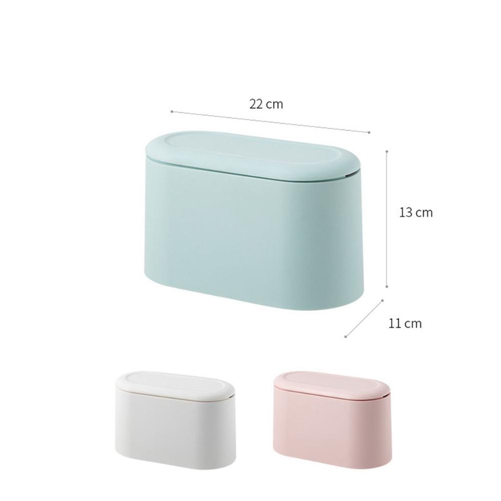 Living Room Desktop Creative Mini with Lid Waste Basket Storage Organizer Trash Can Garbage Bin