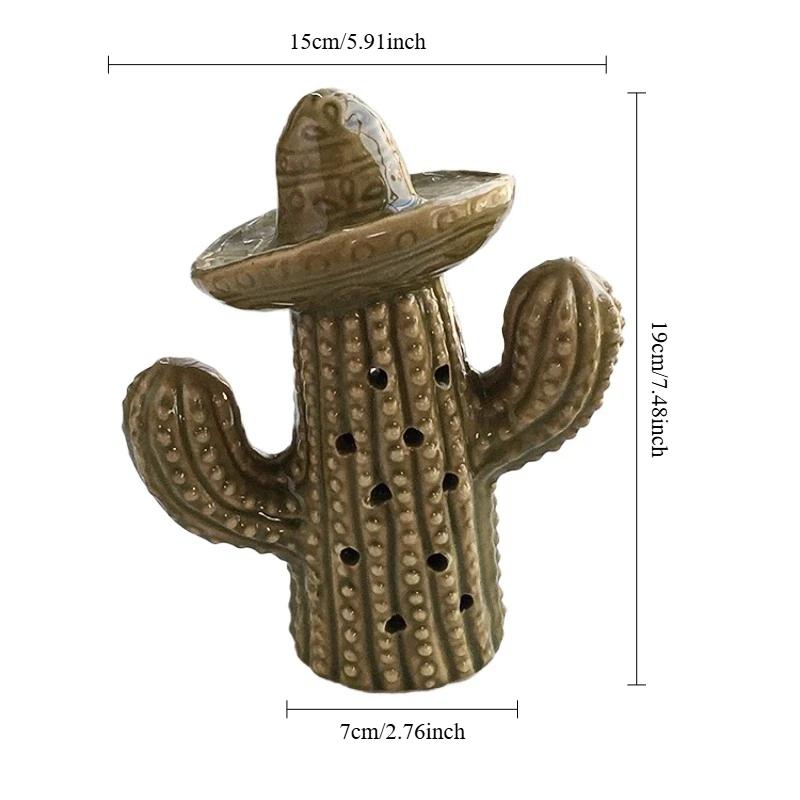 Скандинавский креативный подсвечник-кактус, украшение для гостиной, спальни, обеденного стола, декоративный подсвечник, керамические изделия, декор для дома