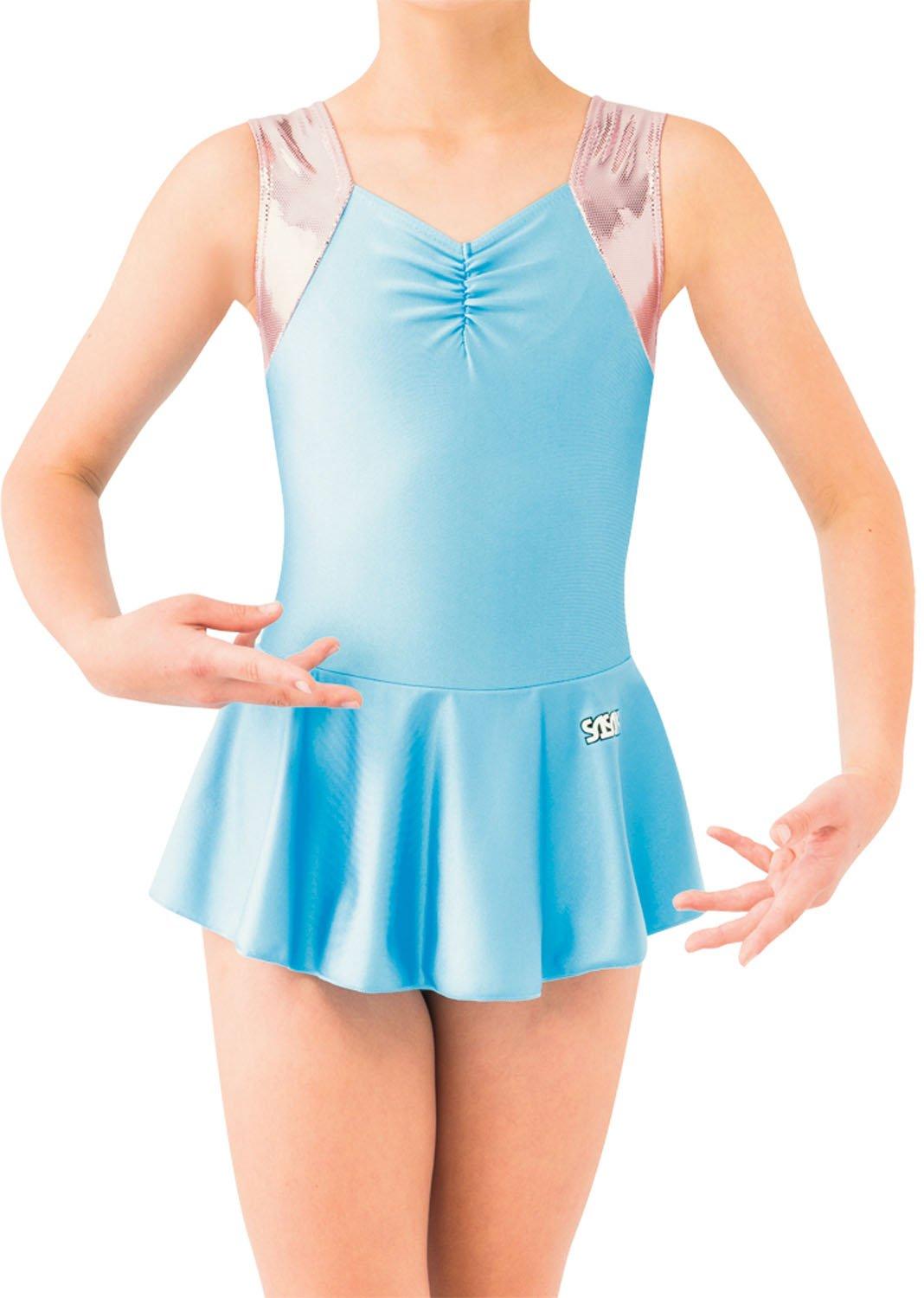

SASAKI Junior Rhythmic Gymnastics Leotard with Skirt J7313SC Aqua Blue JM