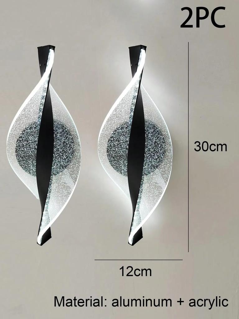 Luxury LED Modern Acrylic Gold/Black Wall Sconce,Hallways,Bedroom Night light,Outdoor Interior lighting Wall lamp Home decor