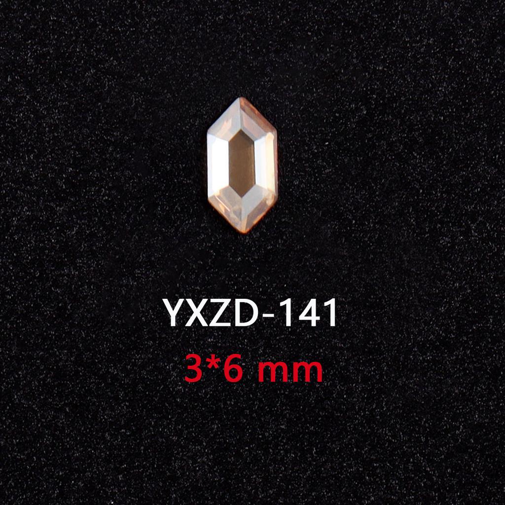 1440 Glas Diamanten mit flachem Boden Gold Champagner Speziell geformte Nageldiamanten DIY Tragematerial für Nägel Nagel Speziell geformte Diamanten Zubehör