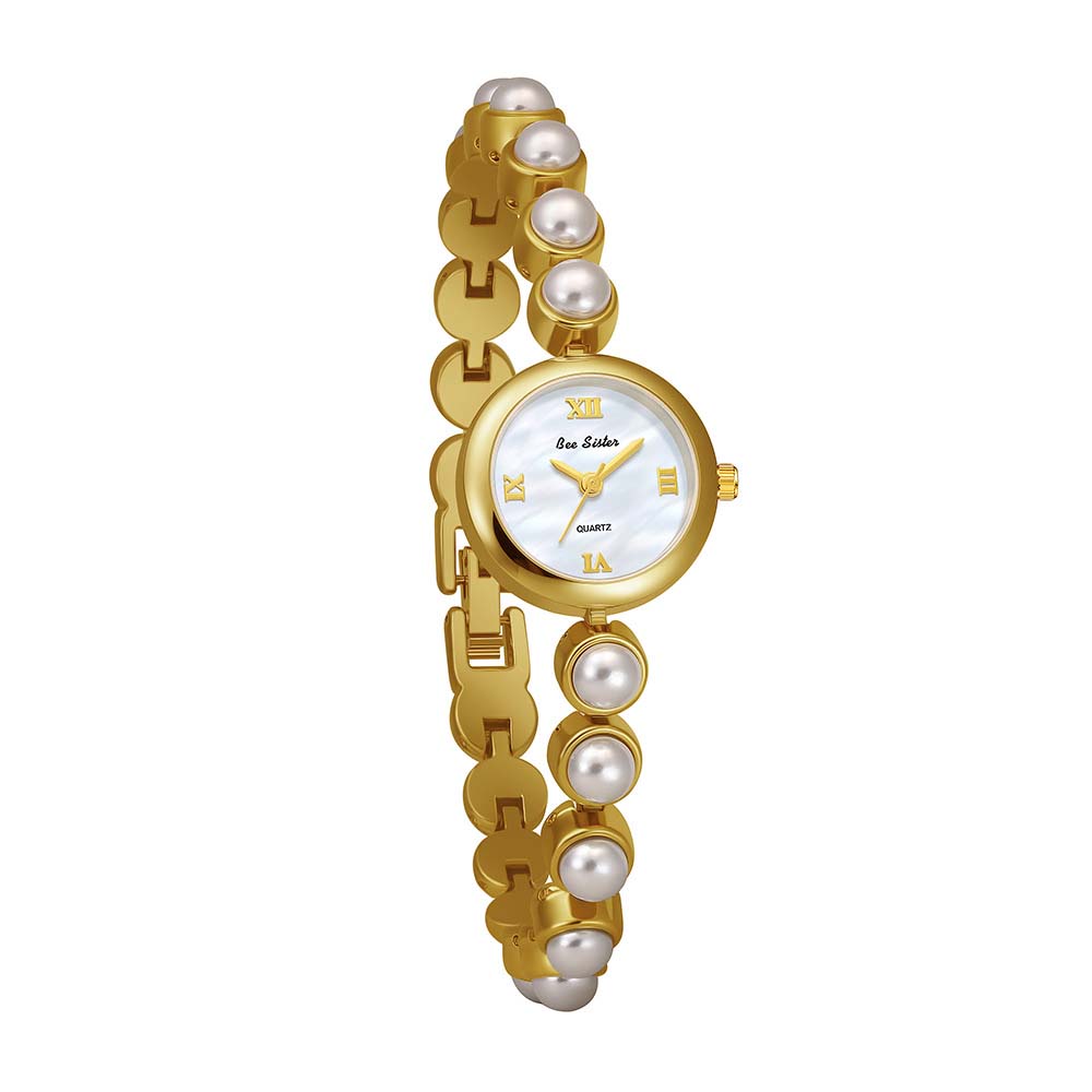 BS New Women's Quartz Wristwatch Luxury-Style Imitation Pearl Watch for the Sophisticated Woman reloj para mujer FA1877