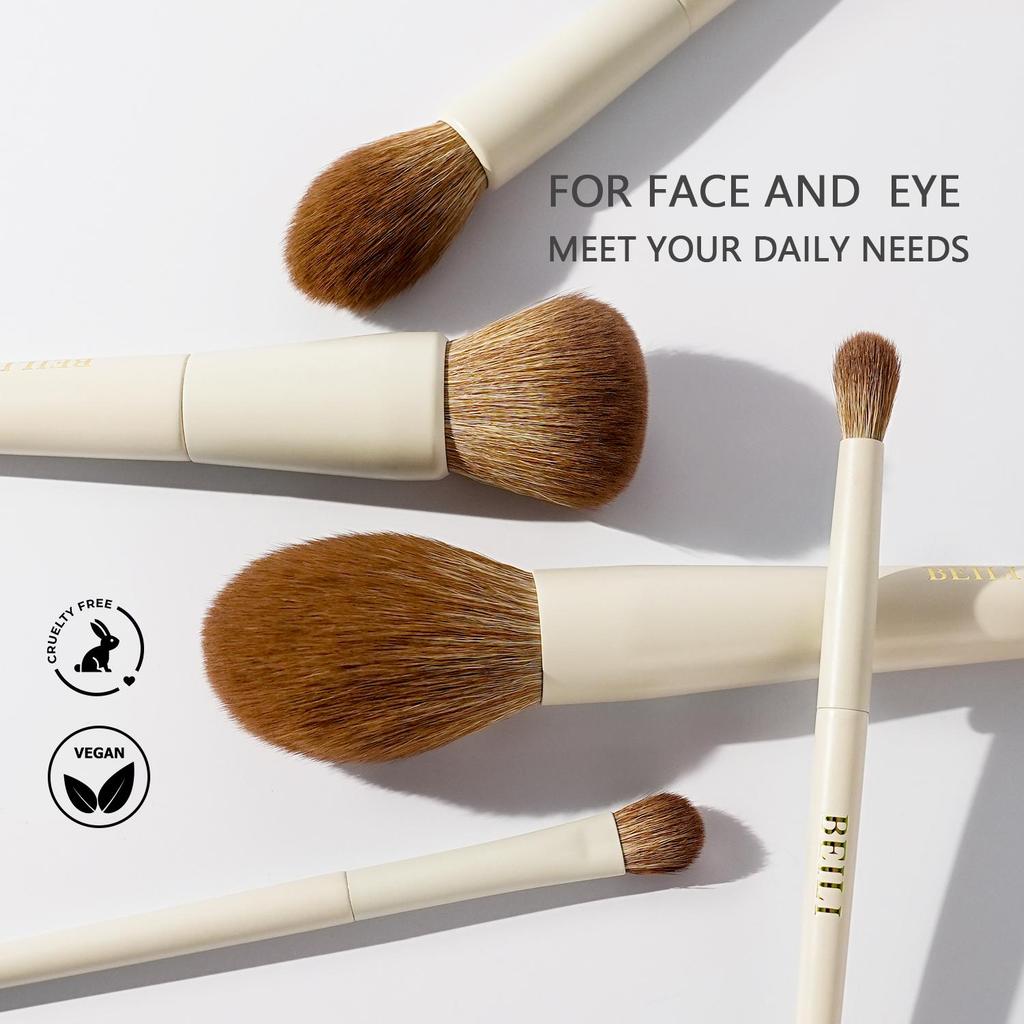 BEILIMakeup Brush Set 15Pcs Suitable for Loose Powder Blush Eye Shadow Eyeliner Soft Hair Cosmetics Brushes