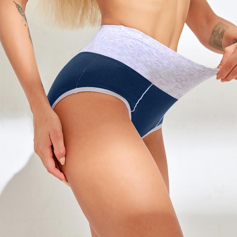 Women's High Waist Cotton Sexy  Sports Pull In Your Belly And Waist Panties