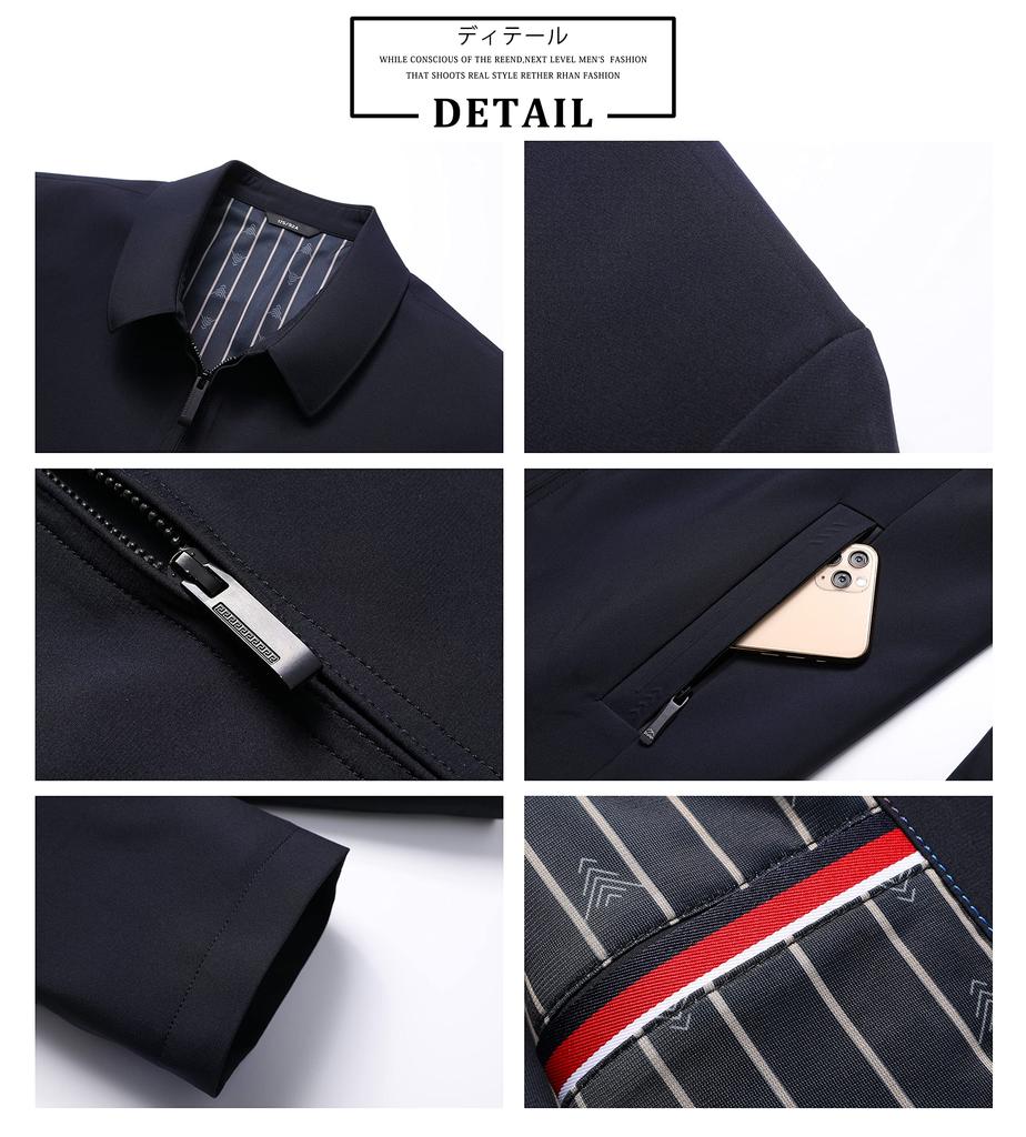 FHLHY Windproof Long Sleeve Jacket for and Golf Men's Casual, Business,
