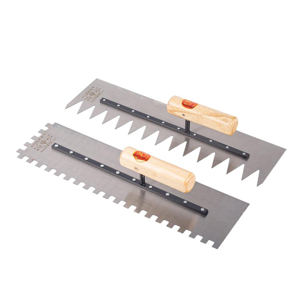 Zahnkelle für Verputzarbeiten und Fliesenlegen