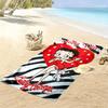 Betty Boop Beach Towel, Lightweight Beach Towel, Tropical Style, Ideal Holiday Gift For Family