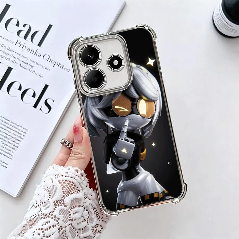 

M-Murder D-Drones Game Plating Phone Case For Xiaomi Redmi Note 14 15 Pro Plus 13 12 11 11S 11T 10 9S 9 5G Anti-Fall Airabag Cov Redmi Note 15 5G